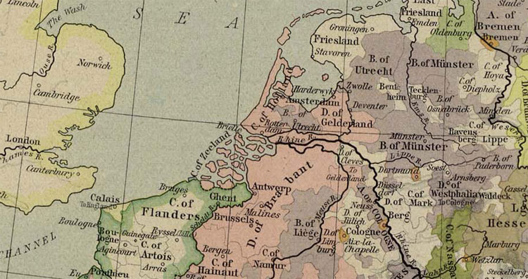 De Nederlanden in 1477. © 1926 William R. Shepherd