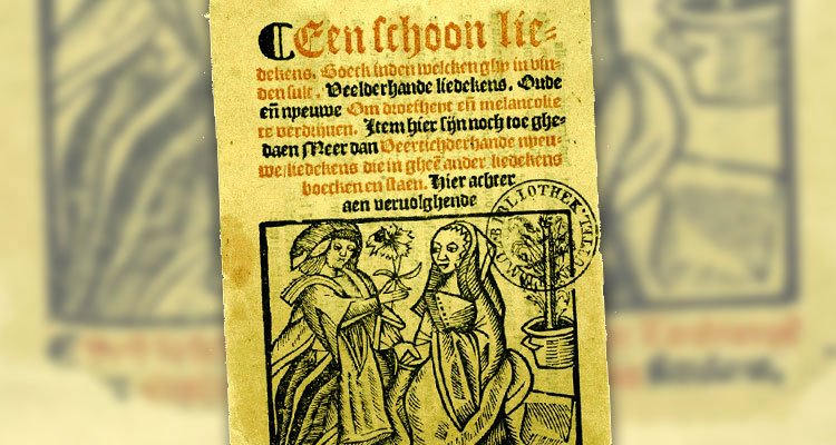 Voorblad van het Antwerps Liedboek.