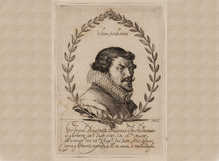 Gerbrand Adriaenszoon Bredero. © 1619 Hessel Gerritsz (ca. 1581-1632)