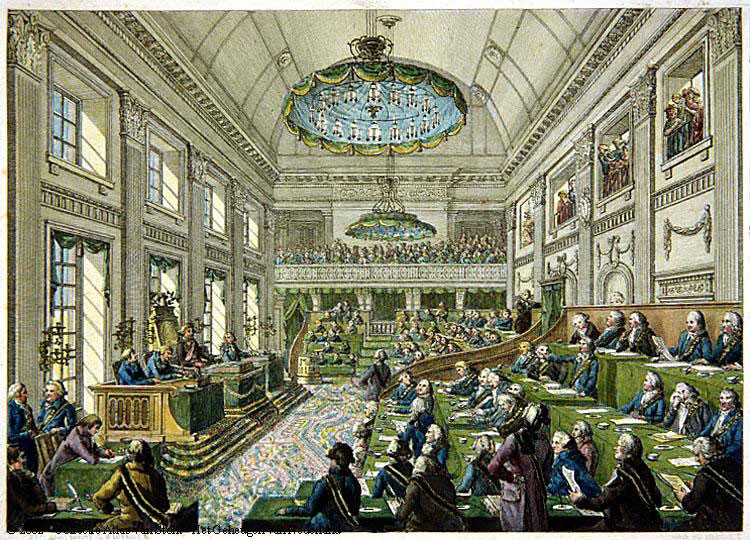 De Eerste Nationale Vergadering van de Bataafse Republiek © R. Vinkeles - D. Vrijdag