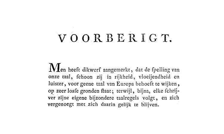 Het voorwoord uit het Nederduitsch Taalkundig Woordenboek.