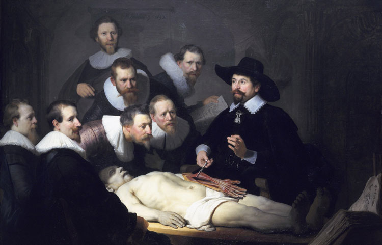 Anatomieles van Dr. Nicolaes Tulp. © Rembrandt (1606–1669)