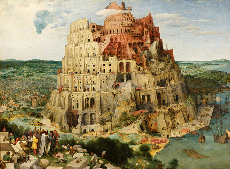 Bouw van de Toren van Babel. © Pieter Brueghel de Oude (1526/1530–1569)