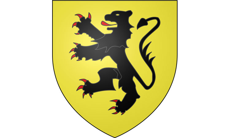 Wapenschild van het graafschap Vlaanderen (14e eeuw).