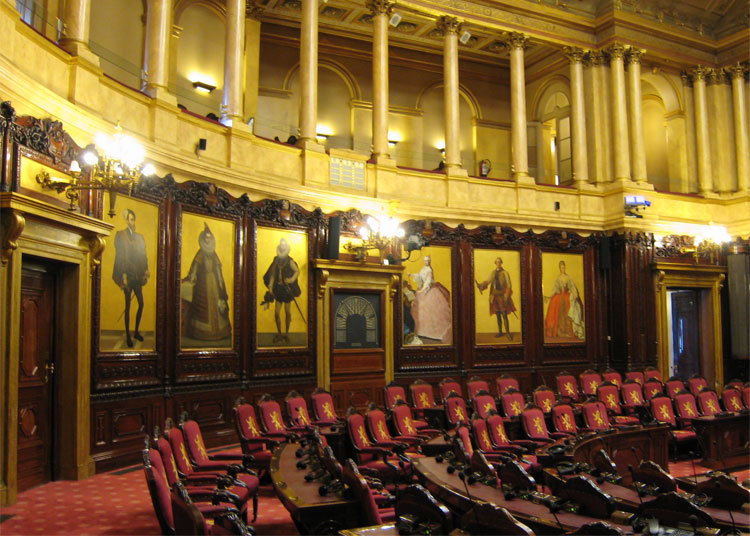 Het interieur van de Belgische senaat. © François Lambregts