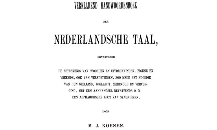Titelblad van de eerste Koenen uit 1897.