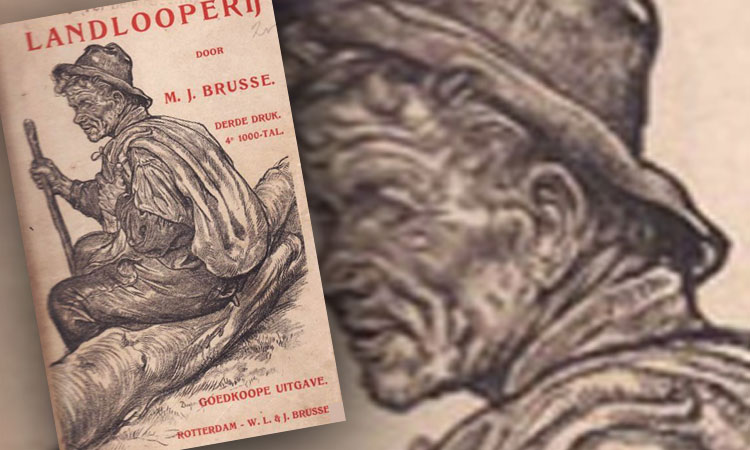 De voorkant van het boek 'Landlooperij'.