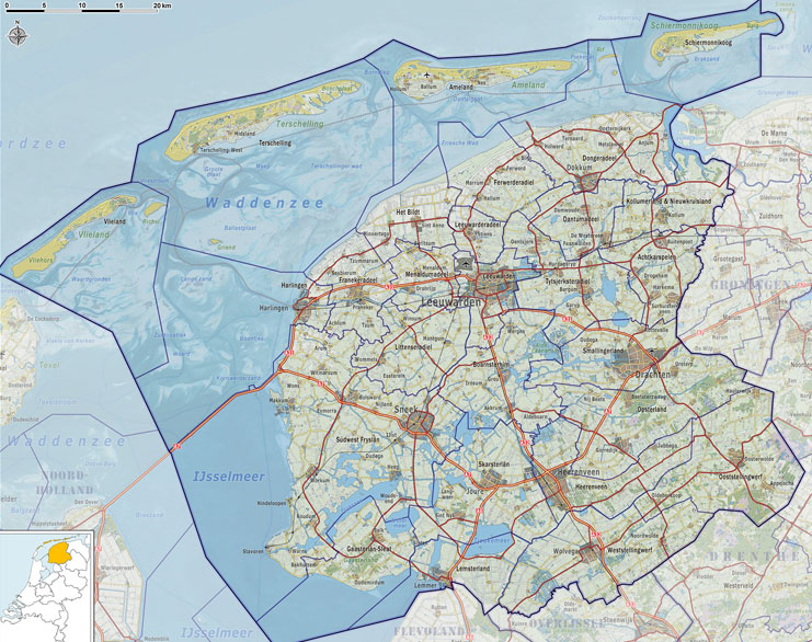 De provincie Friesland. © Jan-Willem van Aalst/Wikimedia Commons