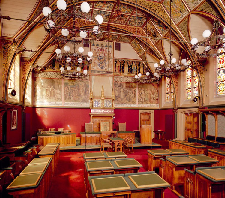 De Statenzaal in het Provinciehuis van Friesland. © Jan van Galen/Rijksdienst voor het Cultureel Erfgoed