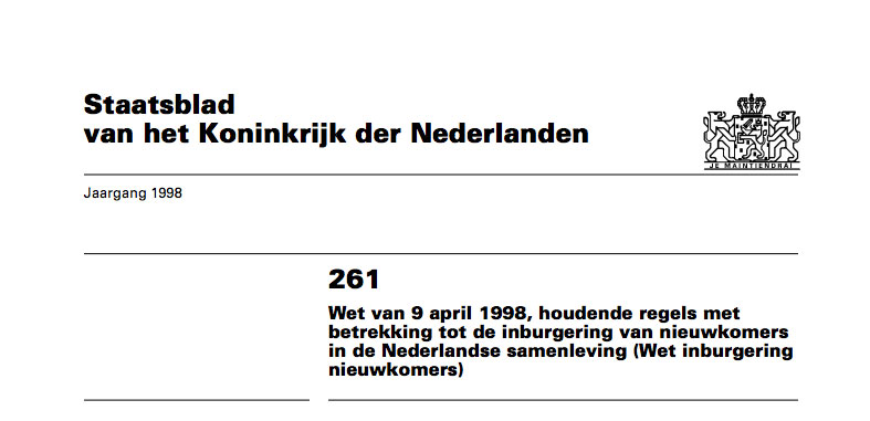 De publicatie van de wet in het Staatsblad.