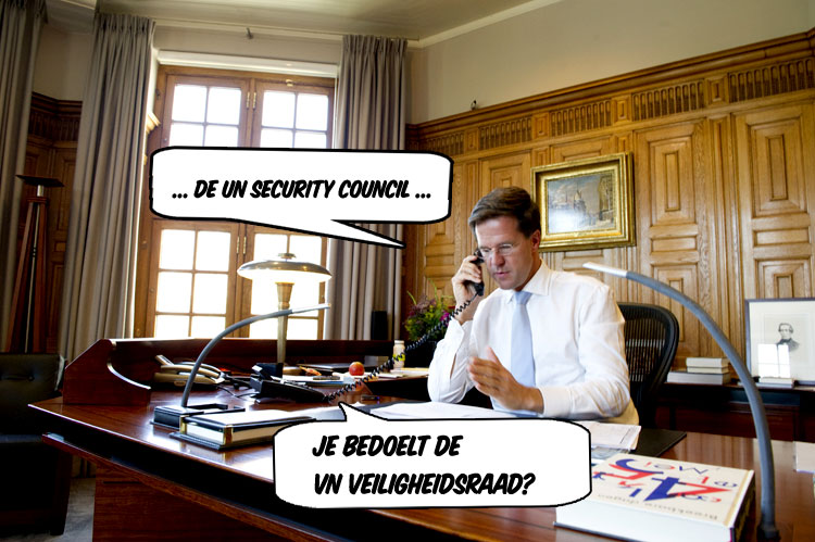 De Nederlandse premier Mark Rutte gebruikt veel Engelse woorden en termen.