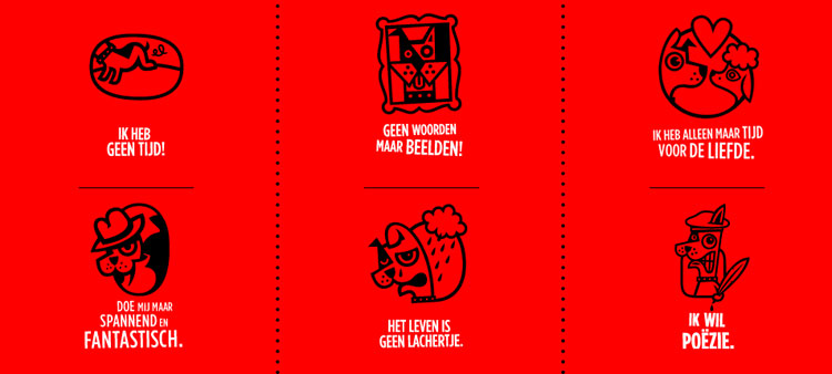 Een greep uit de vele categorieën die de Boekenzoeker biedt.