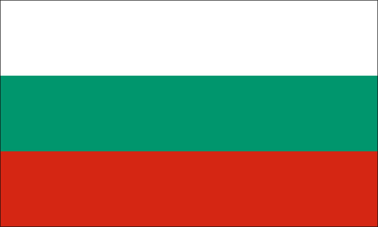 De vlag van Bulgarije.