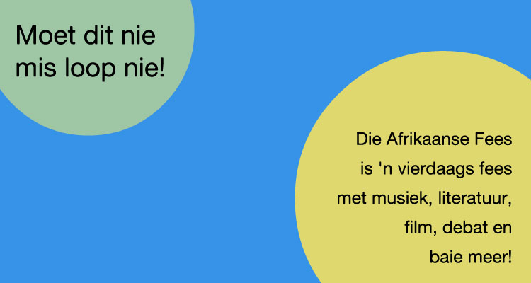 'Het Afrikaans festival is een vierdaags festival met muziek, literatuur, film, debat en nog veel meer! Mis het niet!'