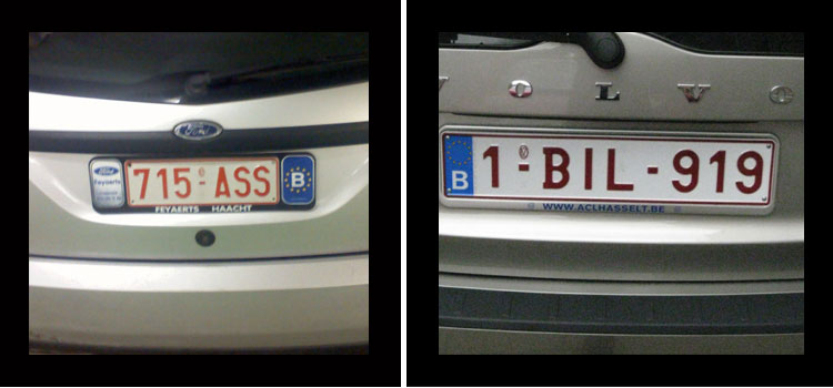 We zijn op zoek naar mooie woorden op nummerborden.