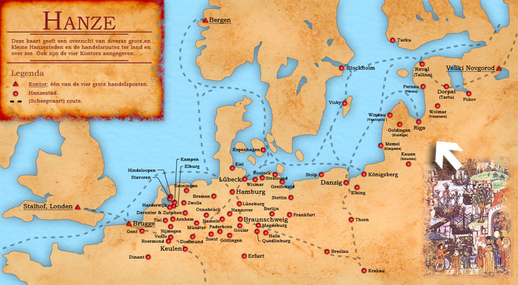 Bij de pijl ligt Letland.