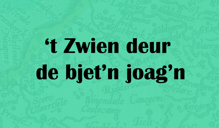 Wat hier staat? 'Uit je bol gaan.'