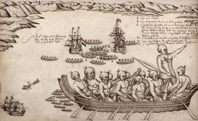 Abel Tasman had een tekenaar mee toen hij als eerste Europeaan naar Nieuw-Zeeland trok. © Isaack Gilsemans (ca. 1606-1646)