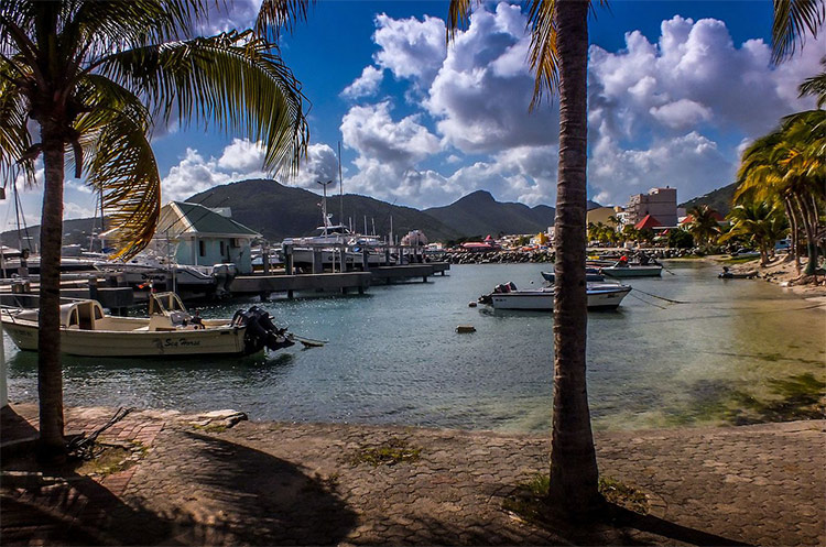 Philipsburg op Sint Maarten.