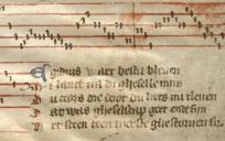 Fragment van bladzijde 28 van het Gruuthuuse-handschrift.