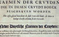 De eerste pagina uit het Cruijde boeck in een exemplaar uit 1644.