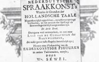 Het voorblad van Nederduytsche spraakkonst.