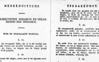 Bladzijde 14 uit Nederduitsche spraakkunst voor eerstbeginnenden.