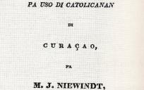Titelpagina van het oudst bewaard gebleven drukwerk in het Papiaments (1837).