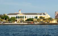 Fort Amsterdam, nu het regeringsgebouw op Curaçao.