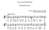 Het begin van het Vlaamse volkslied.