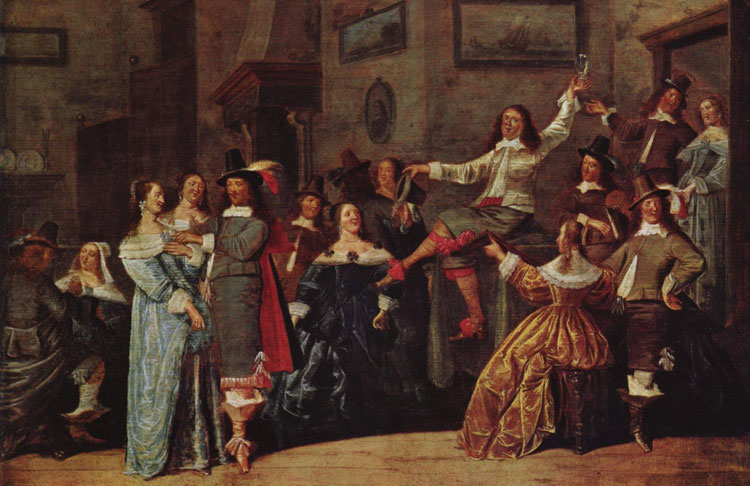 Al in de zeventiende eeuw zeiden mensen 'wat' in plaats van 'dat'. © Dirck Hals (1591 - 1656)