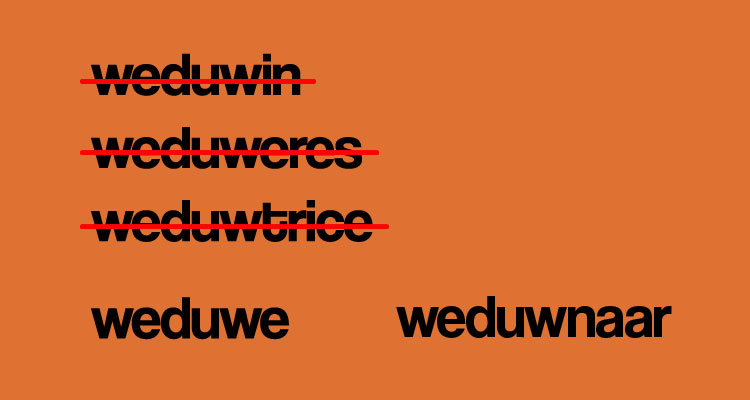 Het woord weduwnaar: een uniek verschijnsel.