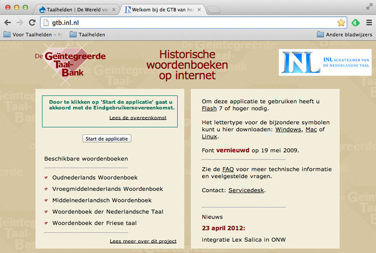 Je kunt het WNT gratis online raadplegen.